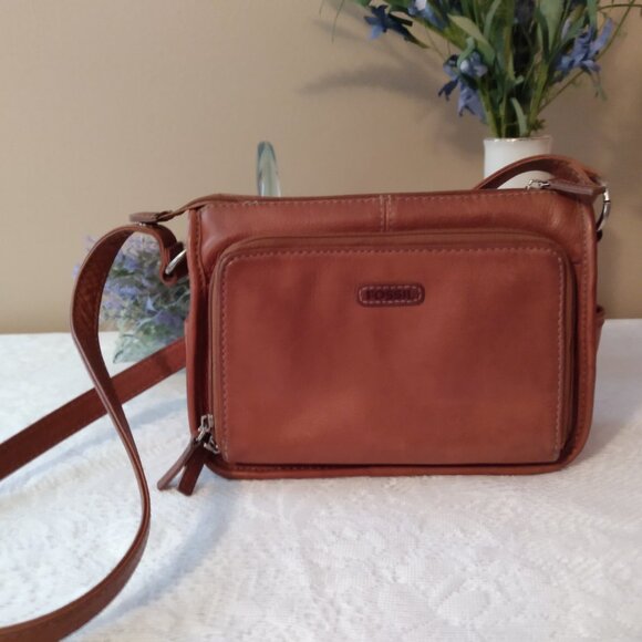 Fossil Organizer Brown Leather Bag - Picture 9 of 13